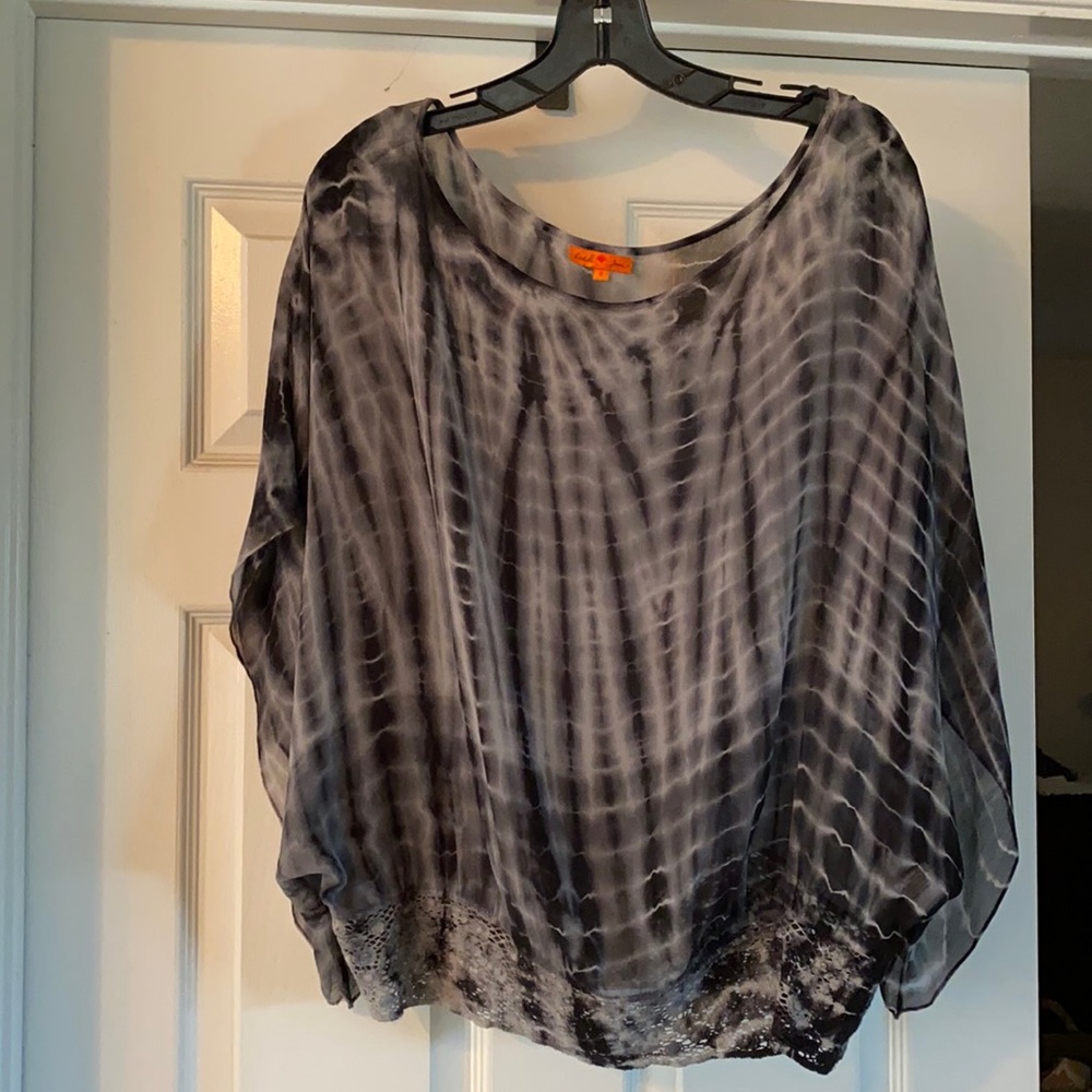 Michelle Jonas blouse with crochet detail